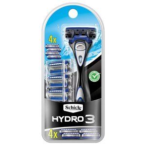 Schick Hydro 3 Razor for Men with 4 Razor Blades